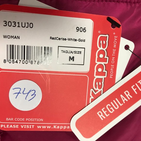 NWT KAPPA CROP BUMBER PUFFER Jacket PINK M - Picture 3 of 3